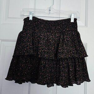 Floral print mini skirt